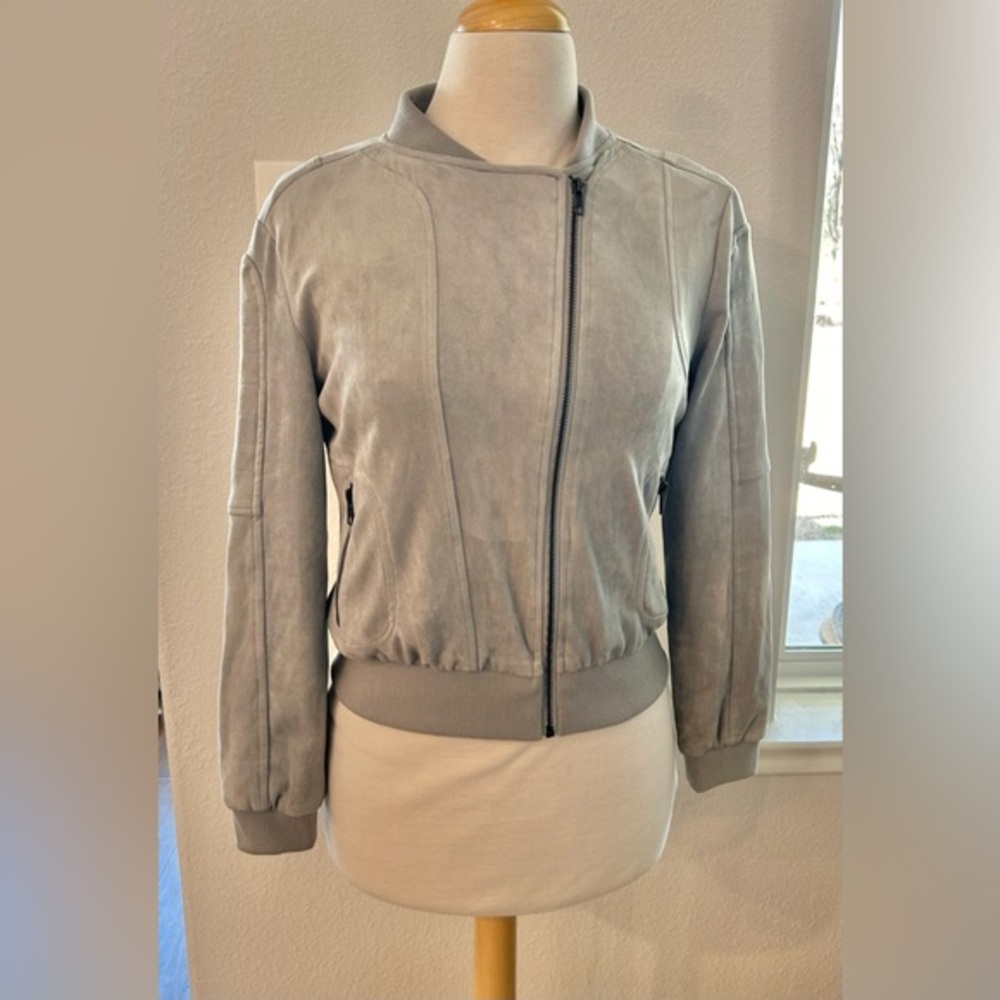 Vici faux suede Gray moto Jacket small